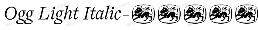 Ogg Light Italic字体转换